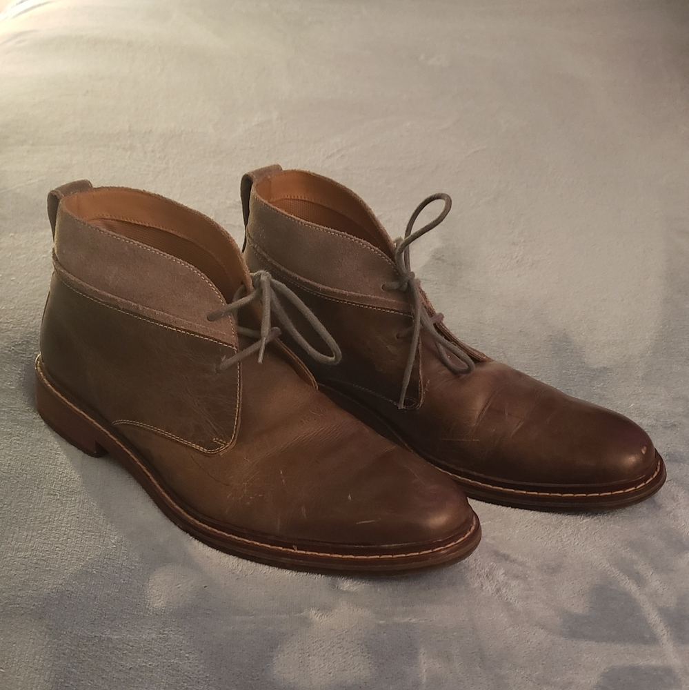 Cole Haan Leather and Suede Chukka Boots (Men)